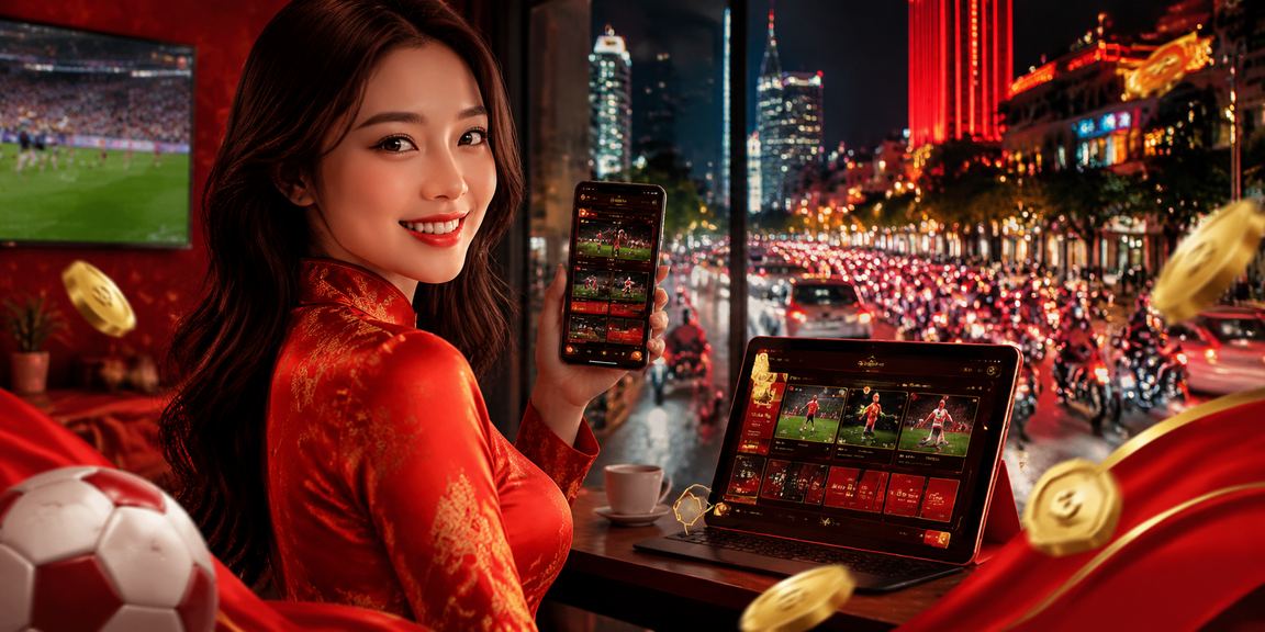 Người phụ nữ Việt Nam trong trang phục áo dài thưởng thức không khí thành phố Hồ Chí Minh