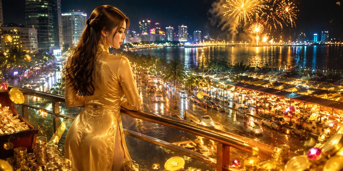 Phụ nữ Việt Nam mặc áo dài bên bờ biển Nha Trang thưởng thức không khí giải trí