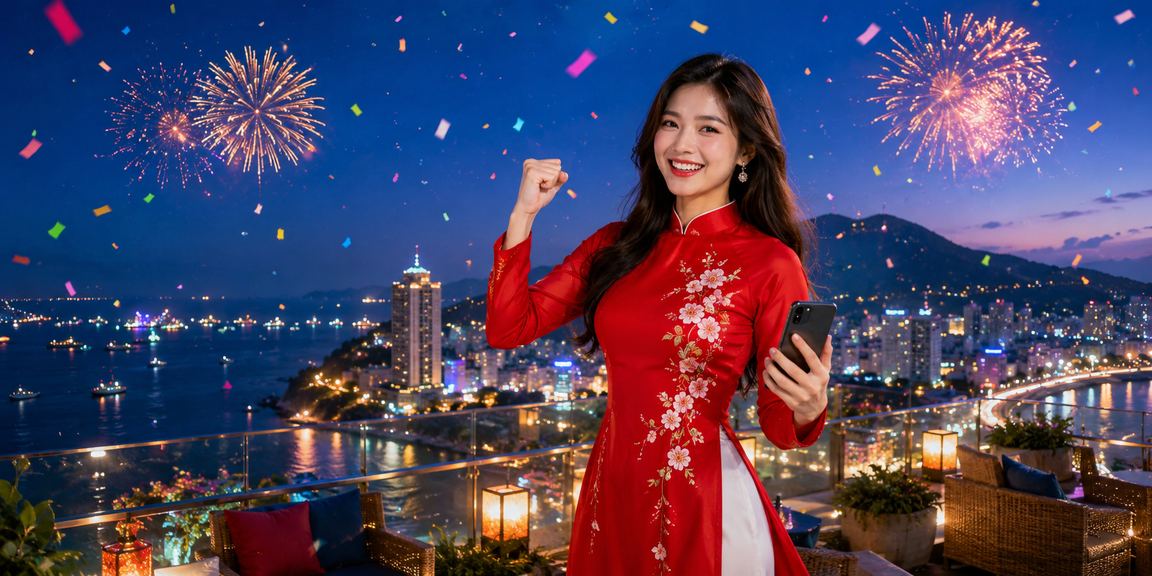 Người phụ nữ mặc áo dài thưởng thức giải trí casino ven biển Vũng Tàu